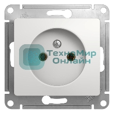 Механизм розетки 1-м СП Glossa 16А IP20 без заземл. бел. SchE GSL000141