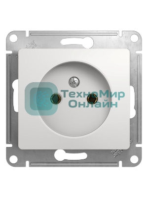 Механизм розетки 1-м СП Glossa 16А IP20 без заземл. бел. SchE GSL000141