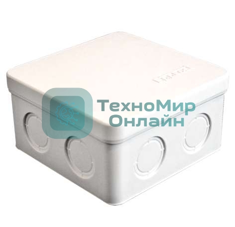 Коробка распределительная ОП 105х105х56 7 выходов без гермовводов IP54 крышка защелкивающаяся бел. Epplast 105031