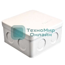 Коробка распределительная ОП 105х105х56 7 выходов без гермовводов IP54 крышка защелкивающаяся бел. Epplast 105031