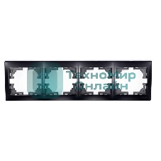 Рамка 4-м Мира горизонтальная черный бархат LEZARD 701-4200-149