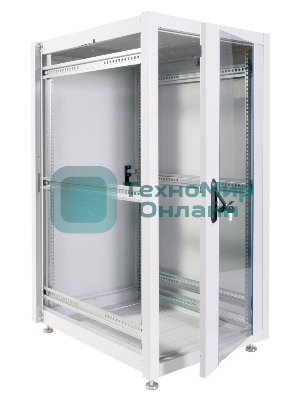 Шкаф коммутационный ЦМО (ШТК-Э-24.6.8-13АА) 24U 600x800 мм пер. дв. стекл металл 2 бок. пан. 540 кг серый