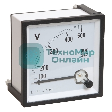 Вольтметр Э47 72х72мм 500В кл. точн. 1.5 IEK IPV10-6-0500-E