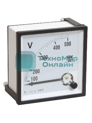 Вольтметр Э47 72х72мм 500В кл. точн. 1.5 IEK IPV10-6-0500-E