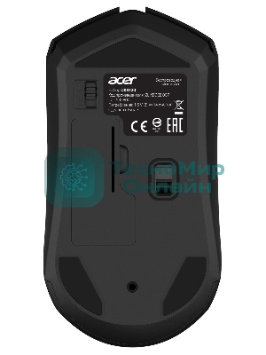 Комплект клавиатура+мышь Acer OKR120 беспроводной, USB, 1600 DPI, чёрный