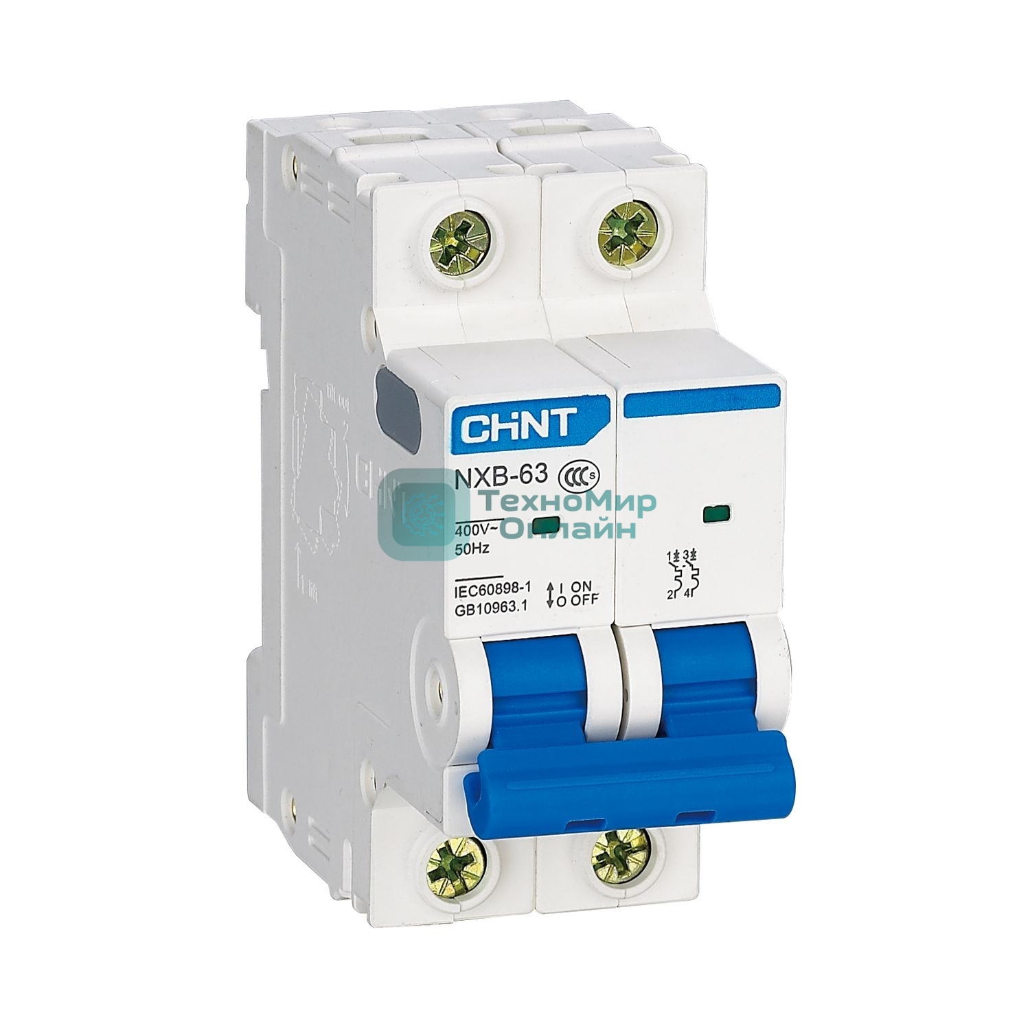 Выключатель автоматический CHINT 2п C 10А 4.5кА NXB-63S