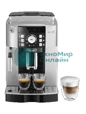 Кофемашина автоматическая DeLonghi ECAM 21.117.SB серебристый/черный, исп. кофе - зерновой/молотый, 1.8 л, 1450 Вт, 15 бар