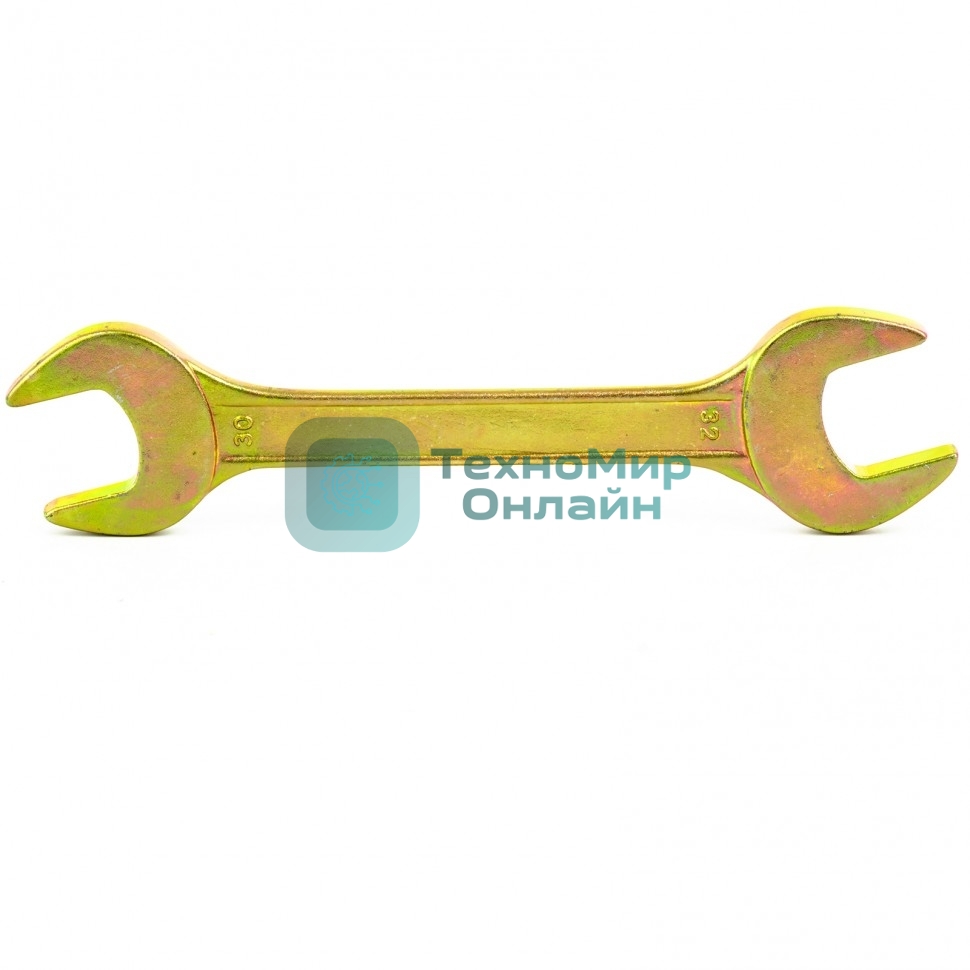 Ключ рожковый Сибртех, 30 х 32 мм, желтый цинк