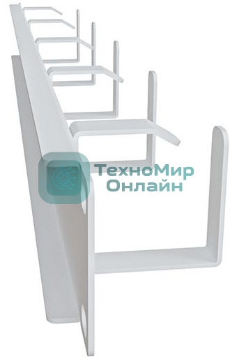 Кабельный органайзер горизонтальный NTSS NTSS-HORG-1U-5(45) односторонний кольца 1U шир.:19