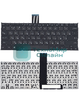 Клавиатура для ноутбука Asus F200CA F200LA F200MA X200 черная, без рамки, плоский Enter