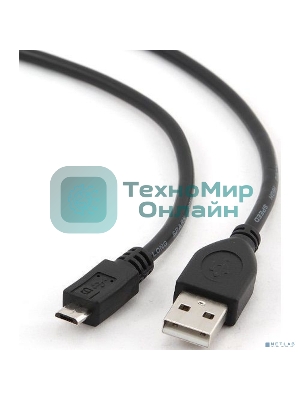 Кабель Filum USB 2.0 Pro, 1 м., черный, 2A, разъемы: USB A male- USB micro B male, пакет. (FL-CPro-U2-AM-microBM-1M)