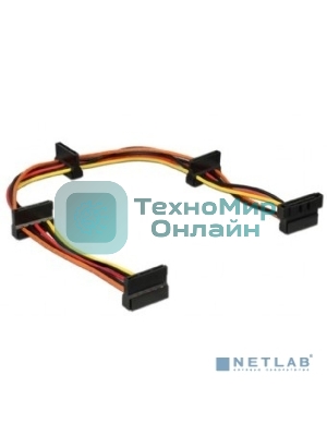 Кабель Cablexpert Кабеля питания SATA, 4x15pin(M)/15pin(F), 40 см (CC-SATAMF-03)