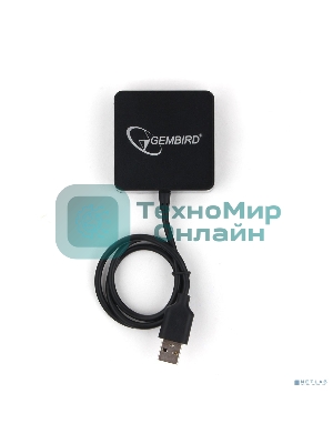 Концентратор USB 2.0 Gembird UHB-242, 4 порта, блистер, черный