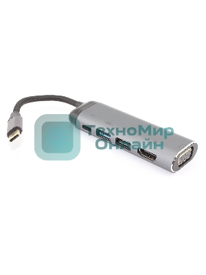 Кабель Type-C на VGA + HDMI + USB 3.1 + Type C + PD + USB 2.0