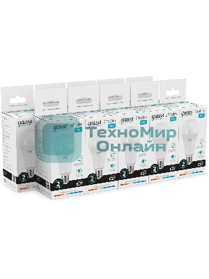 Лампа светодиодная Gauss Globe Elementary 30Вт цок.: E27 груша 220B св. свеч. белый нейт. А67 (упак.: 10 шт)