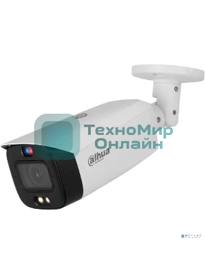 Уличная цилиндрическая IP-видеокамера TiOC DAHUA DH-IPC-HFW3849T1P-ZAS-PV-S5 с ИИ и активным сдерживанием 8Мп, 1/2.8” CMOS, моторизованный объектив 2.7~13,5мм (5x), видеоаналитика, ИК 50м, LED 40м