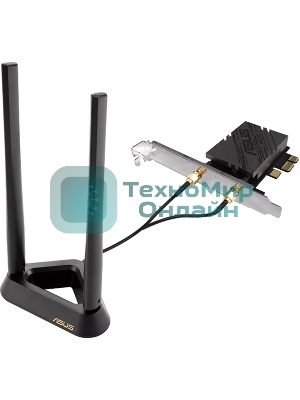 Сетевой адаптер Wi-Fi + Bluetooth Asus PCE-BE92BT BE9400 PCI Express (ант.внеш.несъем.) 2ант.