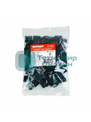 Площадка самоклеящаяся Rexant 25х25 мм, черная, упаковка 100 шт.