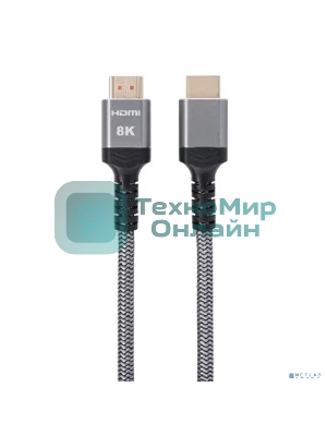 Кабель HDMI 19M/M,ver. 2.1 8KX60Hz (Econom) оплетка 1.5m iOpen ACG859A-1.5