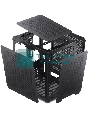 Компьютерный корпус JONSBO Computer Case C6Handle black hang-in version черный, Mini-Tower, материнская плата mATX, без БП, прозрачная боковая панель