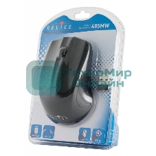 Мышь беспроводная Oklick 485MW черный, 1200 dpi, радиоканал, USB, кнопки - 3