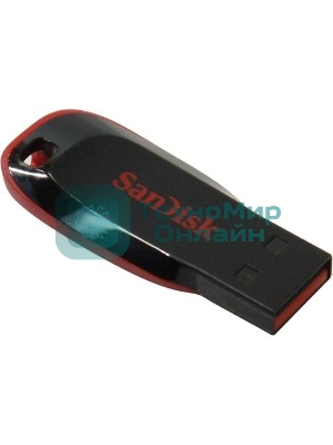 Флешка USB SanDisk Cruzer Blade (SDCZ50-128G-B35), 128Gb, USB 2.0, Type-A, R/W 16/4, черный