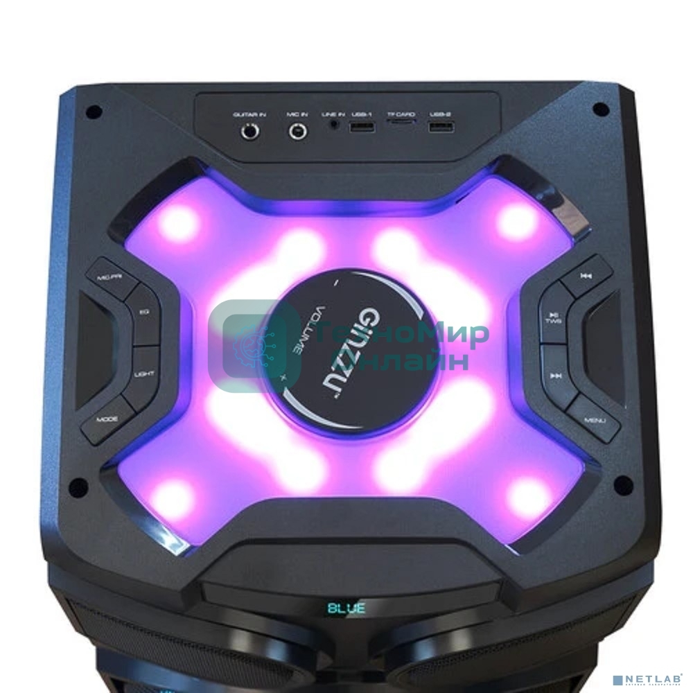 Акустическая система Ginzzu GM-203, Midi, RGb/BT/USB/SD/FM/ДУ