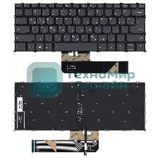 Клавиатура для ноутбука Lenovo Flex 5-14 серая с подсветкой