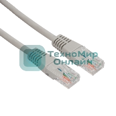 Пaтч-корд U/UTP Rexant, cat.5e, RJ45-RJ45, неэкранированный, LSZH серый, 1,5м