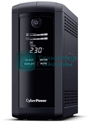 Источник бесперебойного питания UPS CyberPower VP1000ELCD Line-Interactive 1000VA/550W USB/RS-232/RJ11/45 (4 EURO)