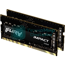 Оперативная память Kingston Fury Impact, DDR4, 32Gb (2x16Gb), 3200MHz, CL20, SO-DIMM