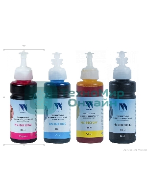 Чернила NVPrint универсальные на водной основе для аппаратов Epson, комплект 4 цвета по 100 мл