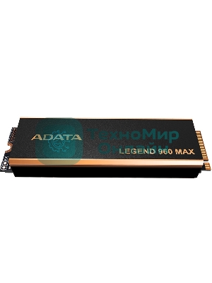 Накопитель SSD ADATA LEGEND 960 MAX, 4Tb, M.2 2280, PCIe 4.0 x4, NVMe, R/W 7400/6800, с радиатором
