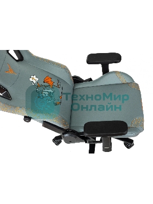 Кресло игровое Knight Craft Dragon серый эко.кожа крестов. металл