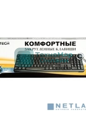 Клавиатура A4Tech KR-750 проводная, USB Type-A, чёрный