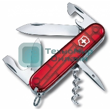 Нож перочинный Victorinox Spartan (1.3603.T) 91мм 12функций красный полупрозначный карт.коробка
