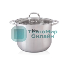 Кастрюля Lara LR02-43 11 л LR02-43 Lara (нерж) 26x21 см, 11 л, капсулир индукц дно, стекл кры