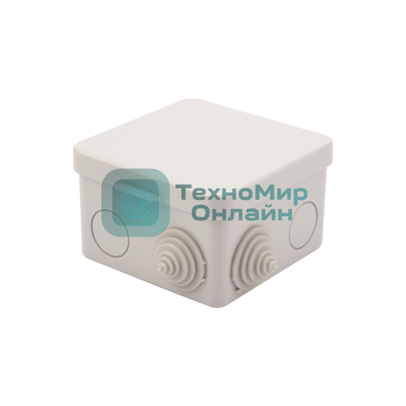 Коробка распределительная Rexant наружного монтажа с откидной крышкой 80х80х50 мм, IP54