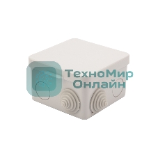 Коробка распределительная Rexant наружного монтажа с откидной крышкой 80х80х50 мм, IP54