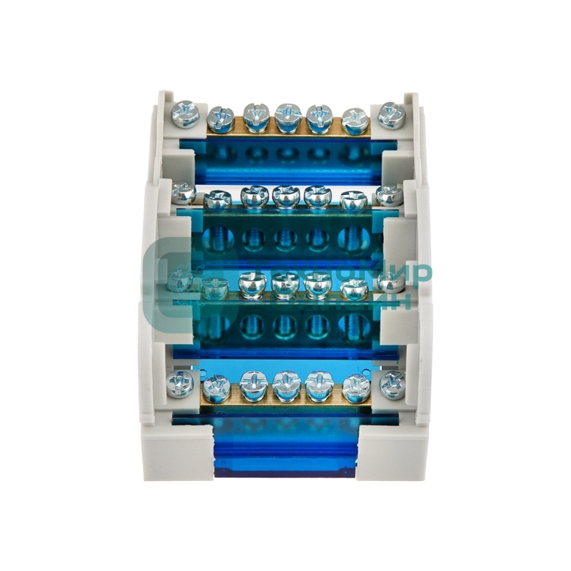 Шина на DIN-рейку в корпусе (кросс-модуль) Rexant 4х7