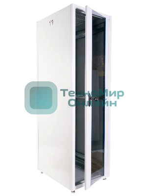 Шкаф телекоммуникационный напольный ЭКОНОМ 42U (800 × 1000) дверь стекло, дверь металл