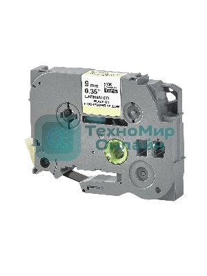 Кассета с лентой S'OK by Sakura Printing TZEC21 для Brother, черный на желтом, 9мм/8м, наклейка