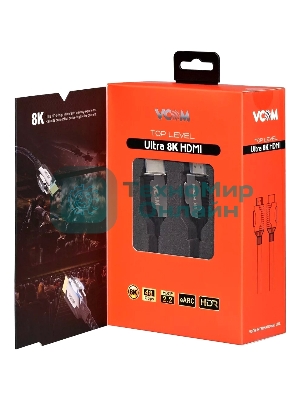 Кабель VCOM CG864-2M HDMI 19M/M,ver. 2.1, 8K@60 Hz 2m VCOM CG864-2M