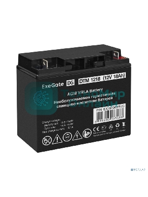 Батарея для ИБП ExeGate DTM 1218 (12V 18Ah, клеммы F3 (болт М5 с гайкой))