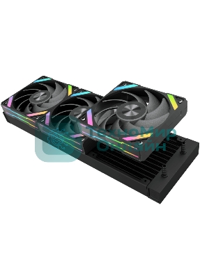 Водяное охлаждение для процессора SAMA Q60 Black (360мм, LED temp., черный, ARGb/Fans: 3x120мм, 86CFM, 30dBA, 2600RPM/Pump height 64мм, 30dBA, 2800RPM, Rad thickness 27мм/S: 1851, 1700, 1200, 20XX, 115X, AM5, AM4)