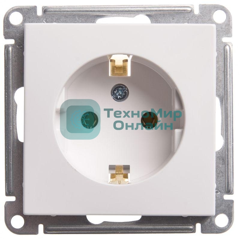 Механизм розетки W59 16А без защ. шторок с заземл. белый SchE RS16-154-1-86