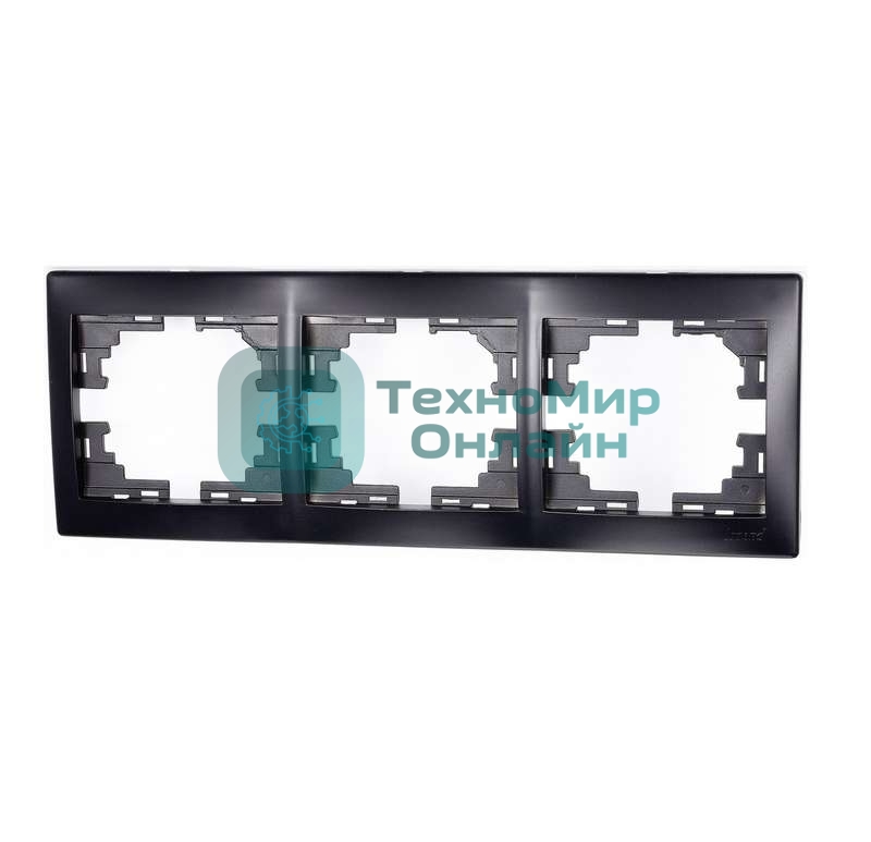 Рамка 3-м Мира горизонтальная черный бархат LEZARD 701-4200-148