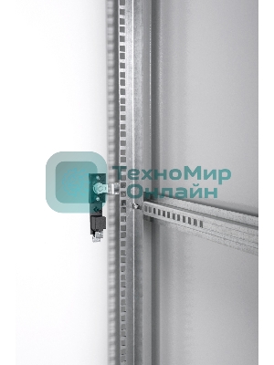 Шкаф коммутационный ЦМО (ШТК-Э-24.6.8-13АА) 24U 600x800 мм пер. дв. стекл металл 2 бок. пан. 540 кг серый