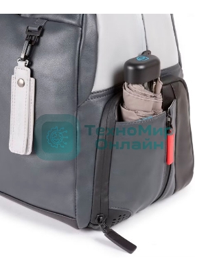 Сумка дорожная Piquadro Urban BV4447UB00/GRN серый/черный натур.кожа