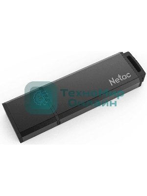 Флешка USB Netac U351 (NT03U351N-064G-20BK), 64Gb, USB 2.0, R/W 25/10, черный